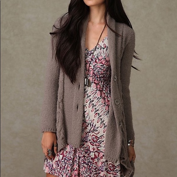 Free People Far Away Cable Knit Cardigan Medium - Picture 8 of 8